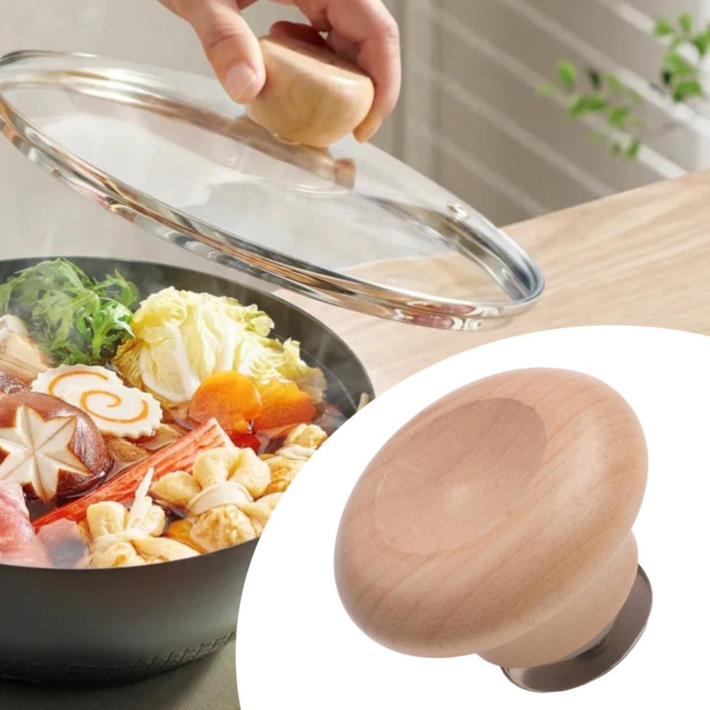 Heat-resistant Wood Wooden Lid Knob Pot Lid Handle Wide Fit