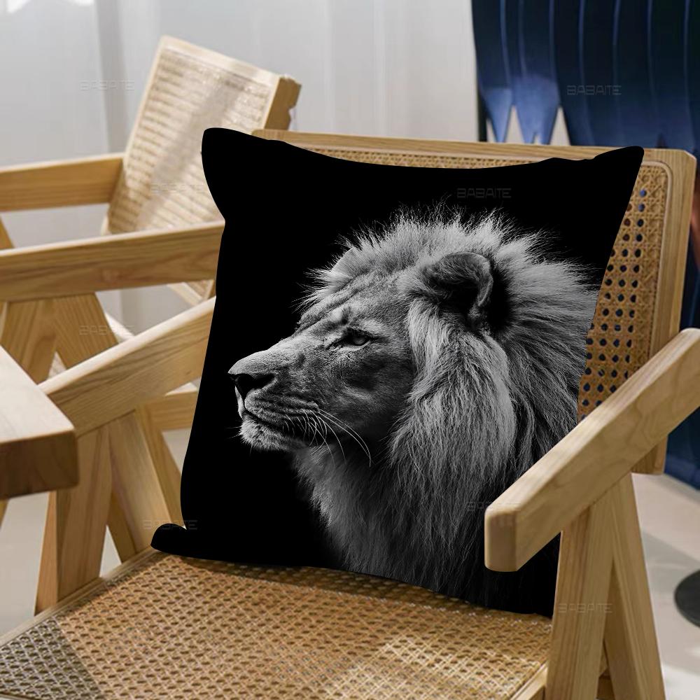 Federa per Cuscino Leone Animale Copricuscino da Lancio per Auto Divano Auto Regalo di Natale 40x40cm 45x45cm