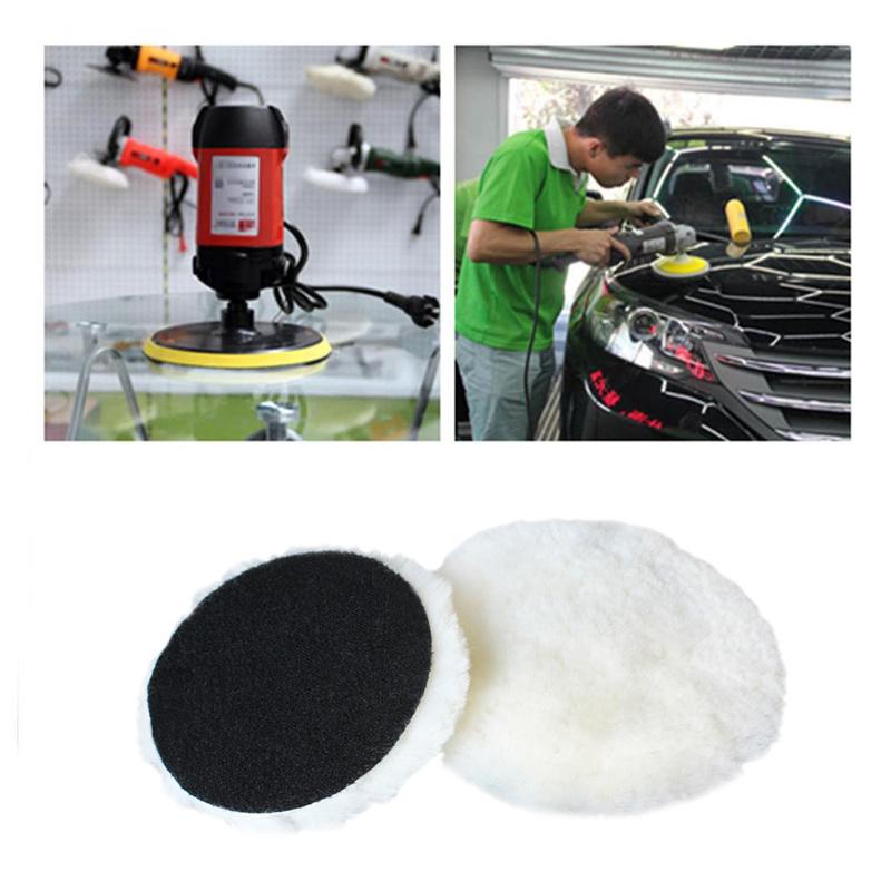 3/4/5/6/7 Inches Wool Polishing Disc Car Beauty Waxing Self-Adhesive Disc Imitated Wool Sponge Pad Auto Polisher Sponges Discs