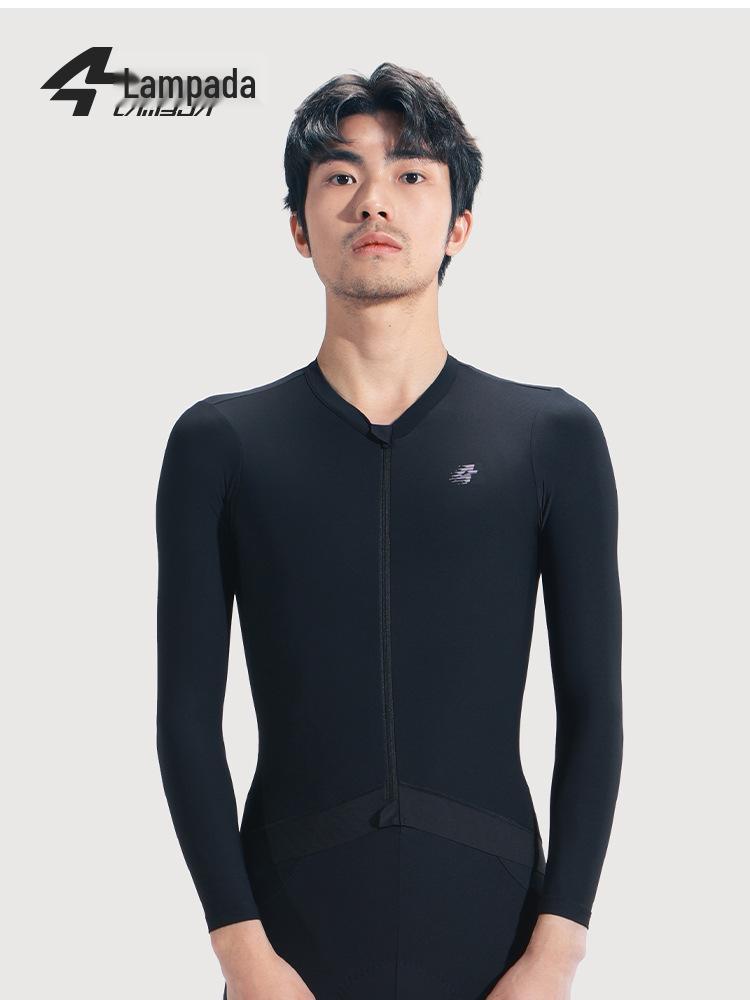 

Lampaida Мужская дышащая тонкая велоджерси с длинным рукавом - Весенне-летняя одежда для шоссейного и горного велосипеда XXL чёрный