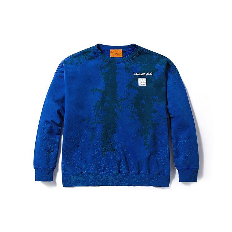 Timberland Men s Graphic Print Crew Neck Sweatshirt Blue A5N5A-EE8 S