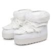 Snow Boots Women'S Thick-Soled Short Boots Imitation Rabbit Fur Short Boots Warm Winter New Waterproof Boots