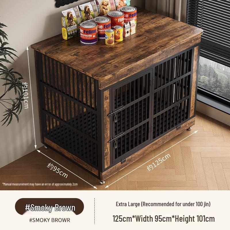 Wooden Dog Crate Villa with Toilet - Stylish Furniture for Small, Medium, Large Dogs