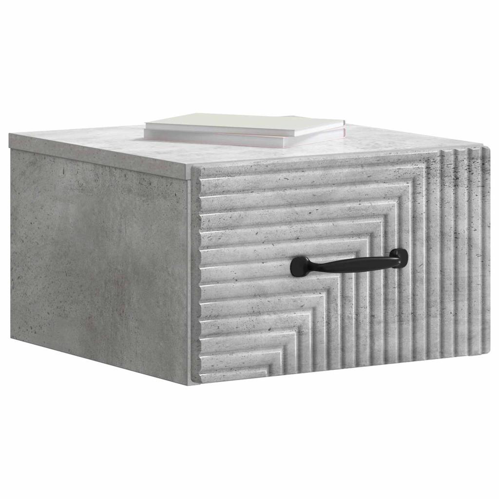 Wall Mounted Nightstand 2 pcs Concrete Grey 34.5 x 33 x 20 cm