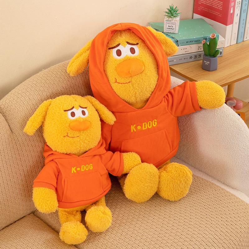 Plush Hoodie Puppy Toy Cute Hat Big Ears Funny Dress Doll Throw Pillow Gift