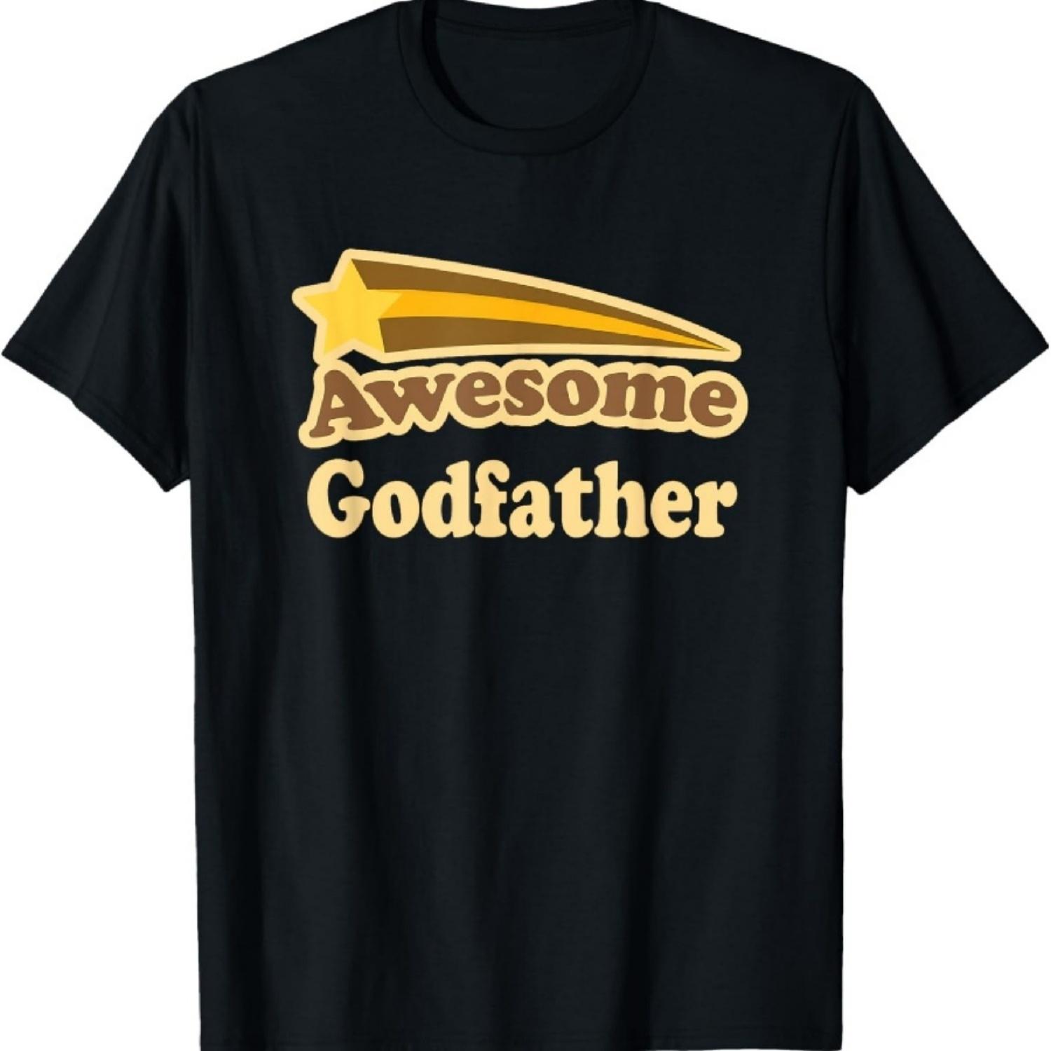 

Mens Godfather T-shirt Awesome Fathers Day Gift Mens Tee XXXXXL чорний