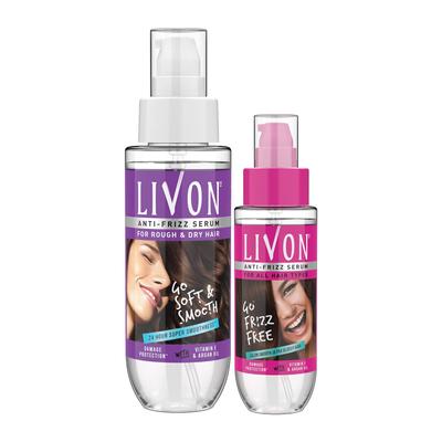 Siero Combo Livon da donna per capelli secchi e ruvidi per 24 ore senza effetto crespo, 50 ml