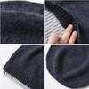 Versatile Wool Knitted Hat Mock Double Layer Ear Protection Cap Cozy Stacking Hat  Unisex