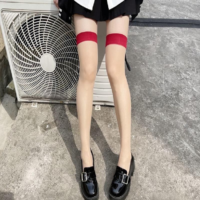 1Pair Ultra Thin Nylon Long Socks Stockings Transparent Thigh High Stockings Women Girls Knee High Socks