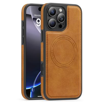 Luxury For Magsafe Wireless Charge Magnetic Case for iPhone 16 16E 15 14 Plus 13 12 11 Pro Max Retro Leather Soft Business Cover