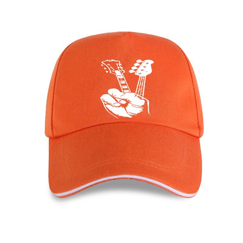 Hipsterska drukarka do gitary basowej. Bawełniana czapka z daszkiem w rozmiarze unisex. Czapka z daszkiem FINGER GUITAR. unisex