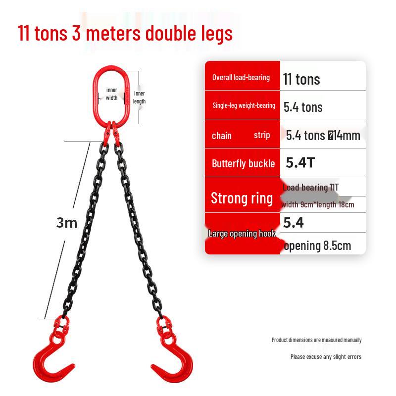 G80 Manganese Steel Double Hook Sling Chain for Lifting and Hoisting