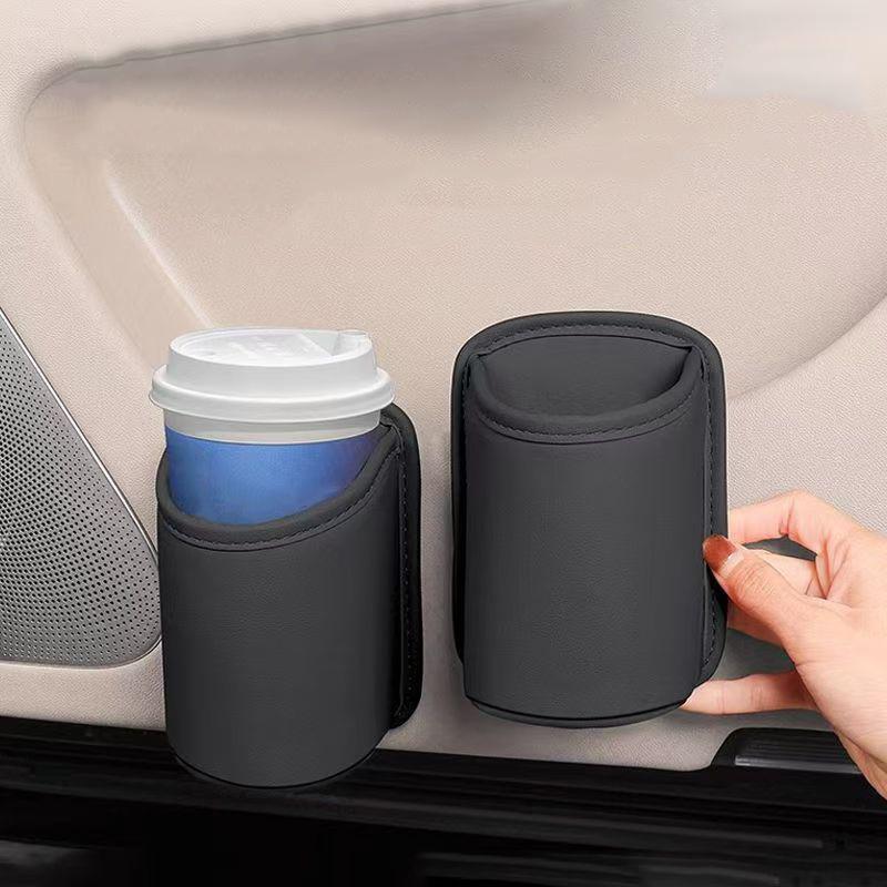 Pu Car Door Cup Holders, Car Beverage Holders, Storage Trays, Automatic Rear Seat Cup Holders