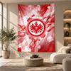 Decorative Tapestry,Eintracht Frankfurt Football Printed Wall Art, Lightweight Wall Hanging For Bedroom Background