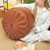 Waterproof Pumpkin Pouf Cover Round Sofa Stool Cover Storage Leg Bench  Home Furniture
