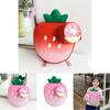Adorable Strawberry Shaped Cartoon Backpack For Kids Stylish Oxford Fabric Design