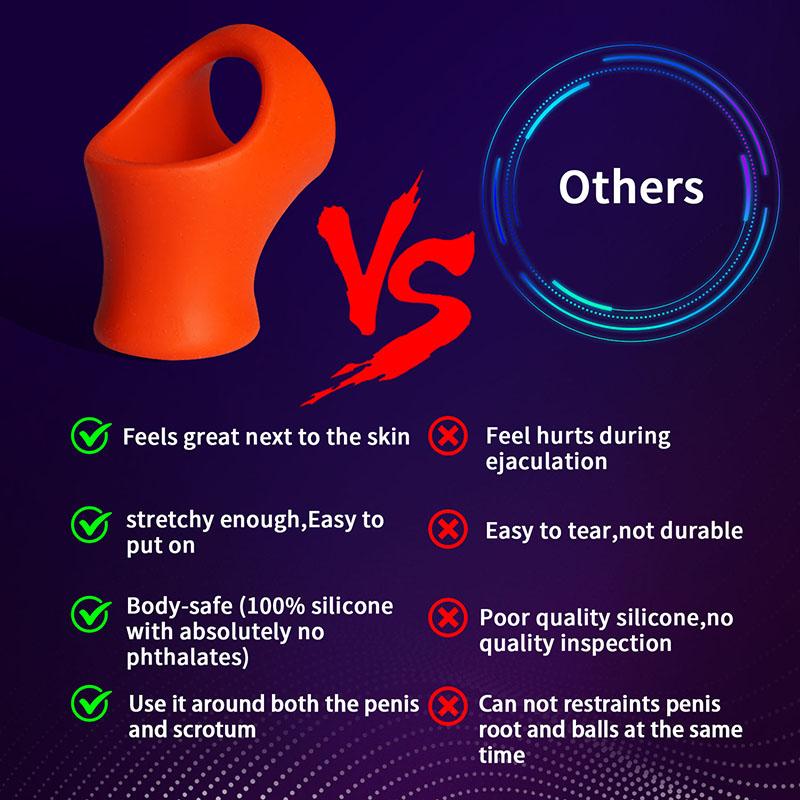 Silicone Penis Cock Ring Ball Stretcher for Men Scrotum CBT Tug Sex Delay Ejaculation BDSM Bondage Erection Toy
