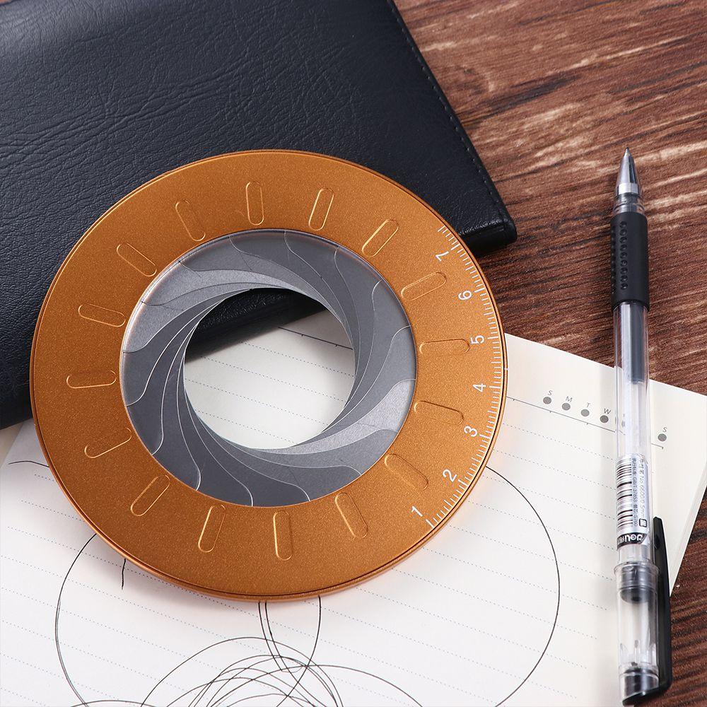 Measurement Round Ruler Stainless Steel Round Compass Stretch Ruler Circle Drawing Ruler  Gauging
