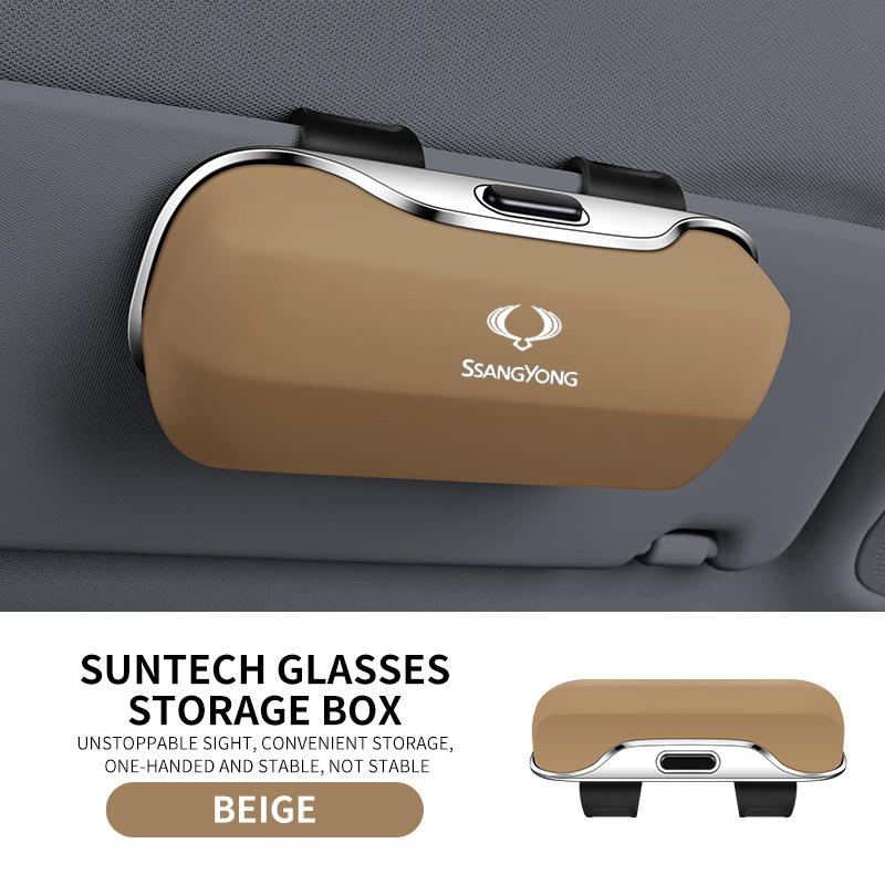 

For Ssangyong torres Rexton musso Tivoli Korando stavic kyron actyon Accessories Car Visor Sunglasses Glasses Case Glasses Clip