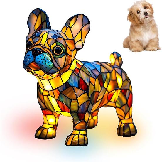 Atlodas Cat Lamp, Cats Stained Resin Tabletop Night Light, Cats Series Art Night Light, Cat Stained Glass Lamp, 3D Cute Pet Themed LED Table Lamps,