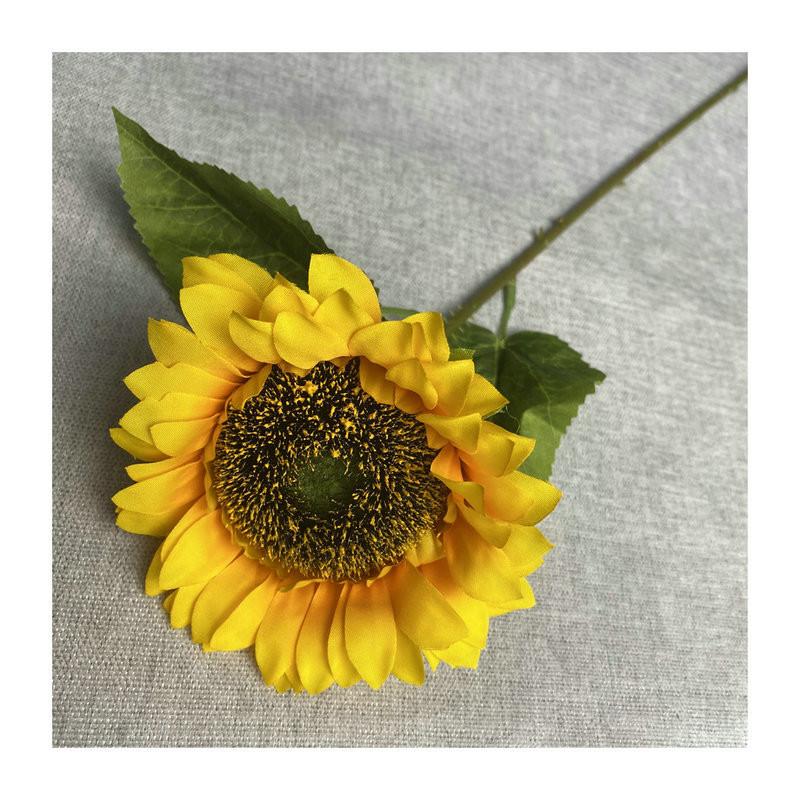 Single Sunflower Stem Fake Flower For Wedding Photography And Home Decor Gift