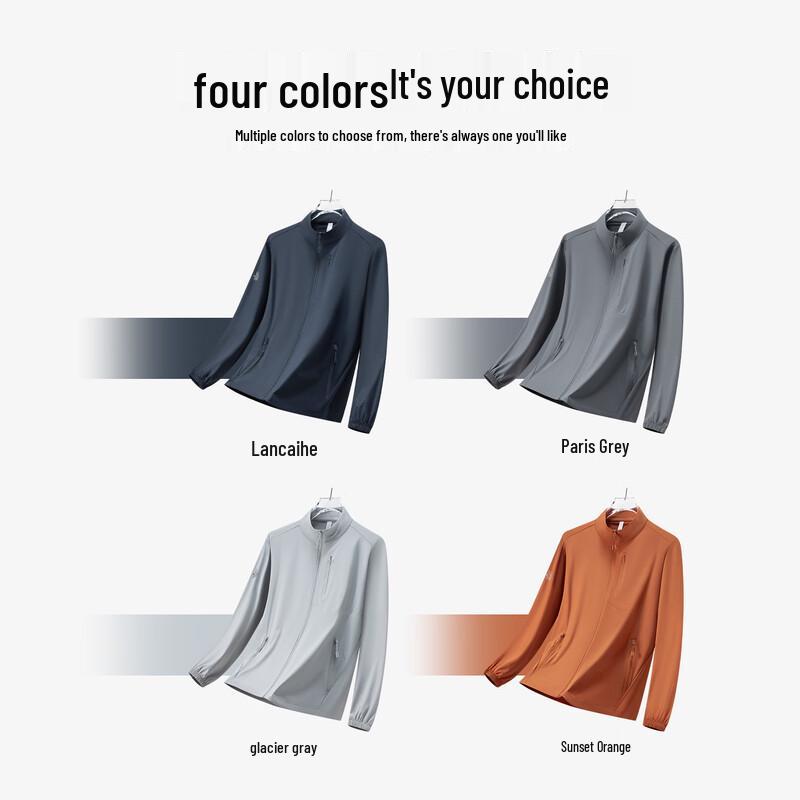 ROMON Men's UPF50+ Four-Way Stretch Sun Protection Jacket