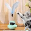 Feather Attachment Suction Cup Cat Teaser Wand Tumbler Design Anti-Boredom Tumbler Base Feather Self Play Teaser Wand Solo Play