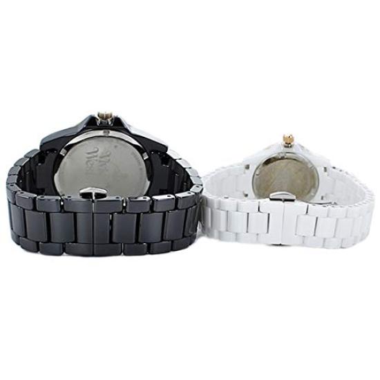Vivienne Westwood Time Machine Pair 40mm and Black and Used Watches, 29mm, White, Ceramic, VV048GDBKVV088RSWH,