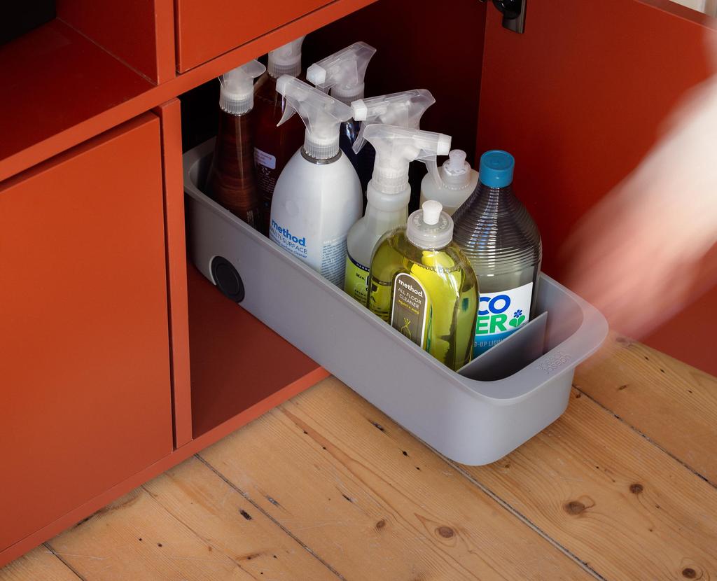 [Authentic] Joseph Joseph Cupboard Store Storage Caddy 85197, Gray, One Size