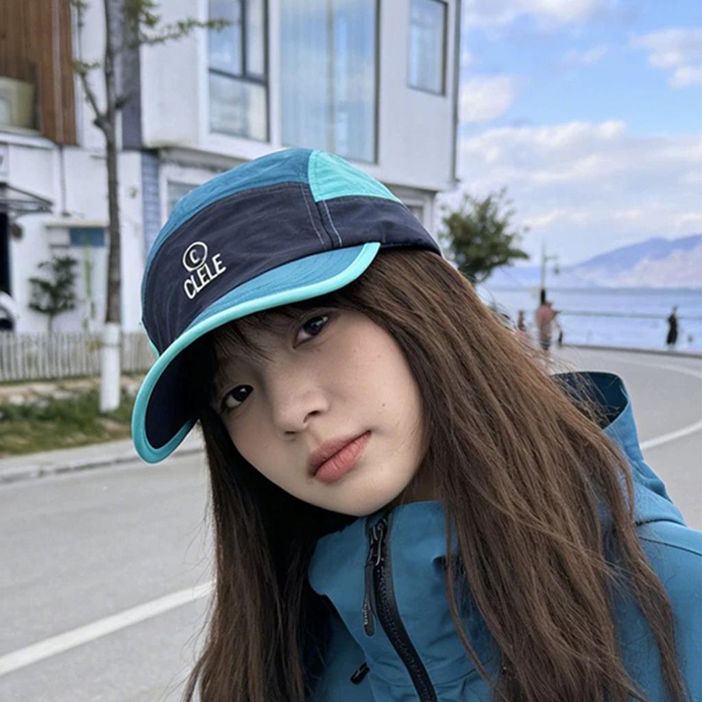 Quick-Dry Embroidered Letters Baseball Hats New Men Women Outdoor Sunshade Color Block Versatile Ins Fashion Sports Peaked Caps