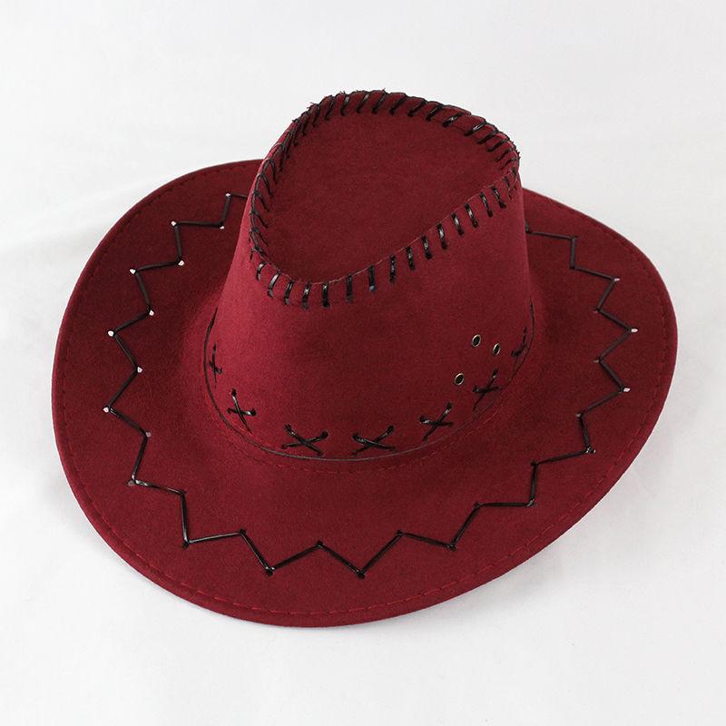 Men Cowboy Hat Simple and Fashionable European Retro Western Cowboy Hat, Suitable for Outdoor Travel, Beach Play Sun Shade Hat.