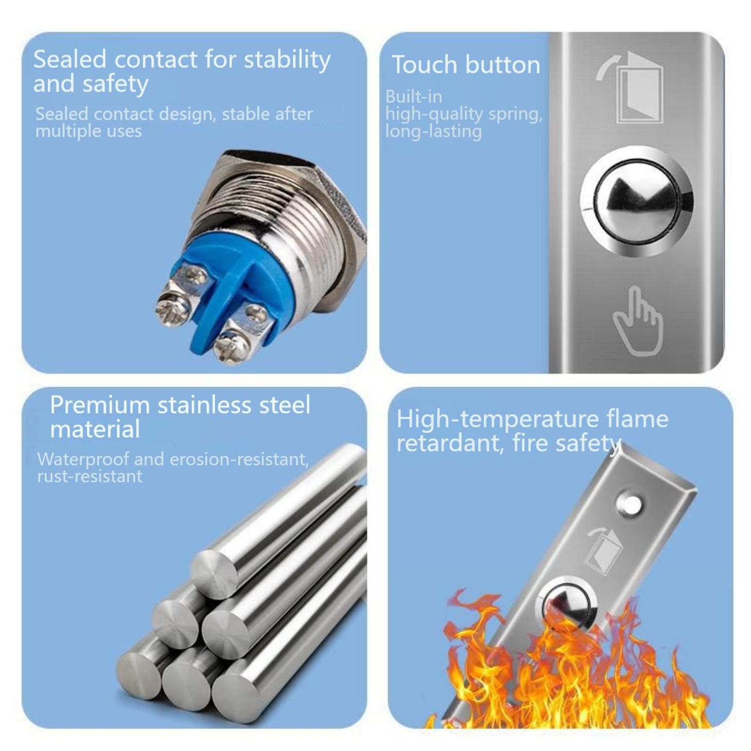 

Stainless Steel 86 Type Push Button for Interview Control Applications with Self Resetting Action and Resistant Finish China Mainland
