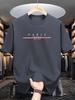2025 New Men’s Paris Letter Print Cotton T-shrit Summer Short Sleeve Round Neck Tees Casual Daily Fashion Oversized Unisex Tops