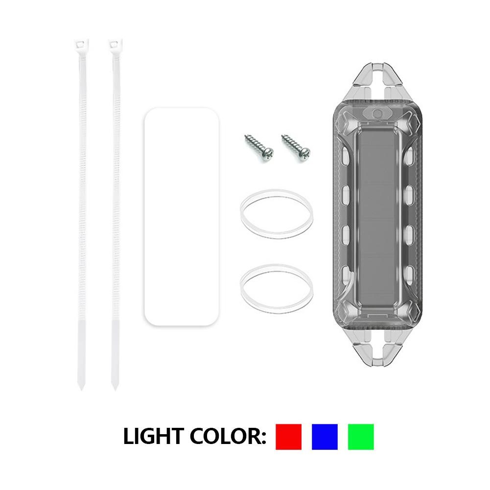1PC LED Solar Power Strobe Light Waterproof for Motorcycle Car Bike Truck Anti-collision Flashing Warning Light Signal Lamp