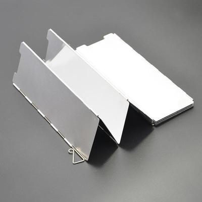 Ultra-light Foldable Aluminum Windscreen with Pins for Camping Stove Cookware - 8 Panels & Box.