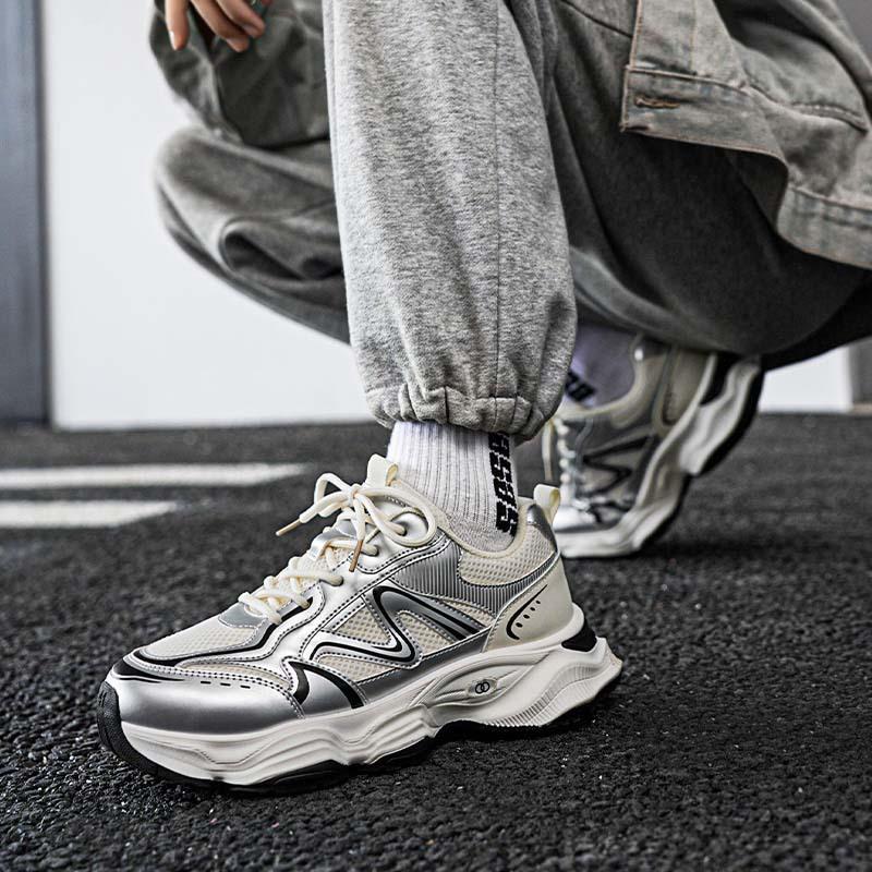 Augustine Men's Shoes 2025 Spring Tide Shoes Versatile Sports and Leisure Shoes Men's Mesh Breathable Heightening Dad Shoes