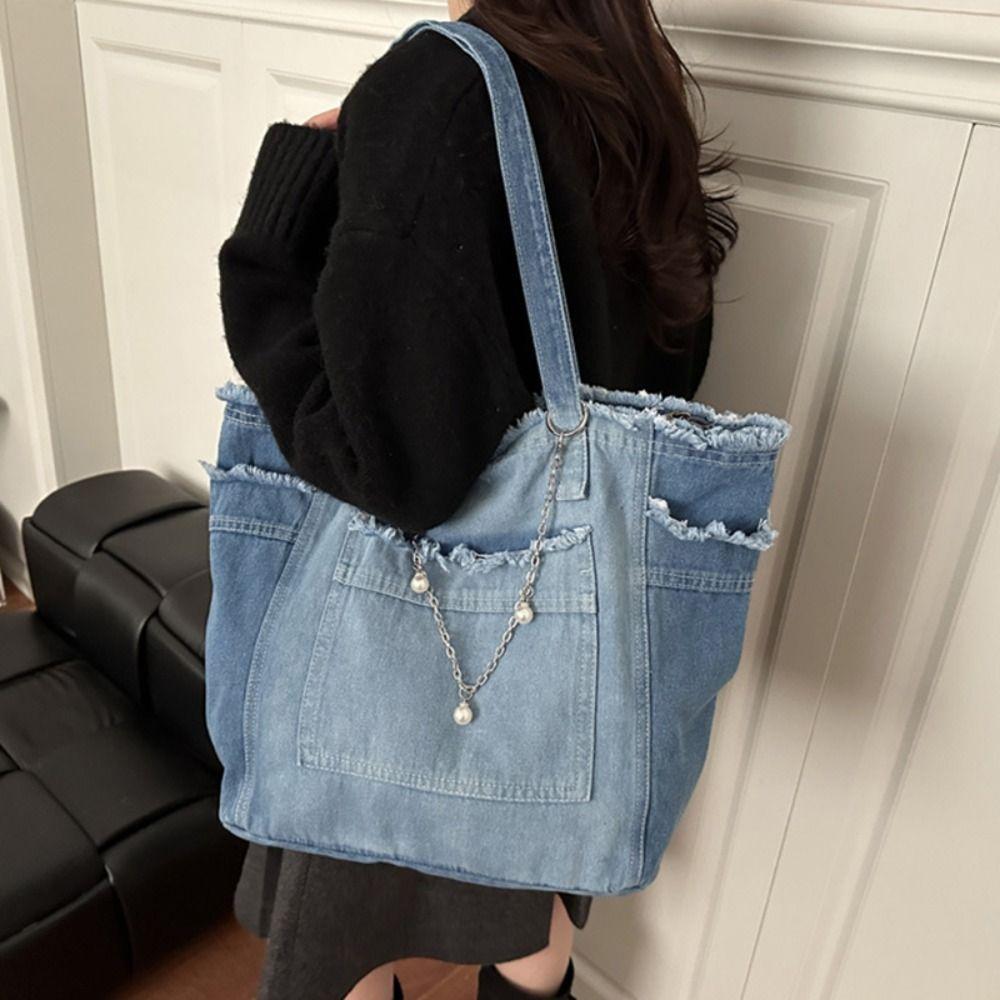 Retro Canvas Tote Bag Korean Style Handbag Sweet Underarm Packs  Outdoor