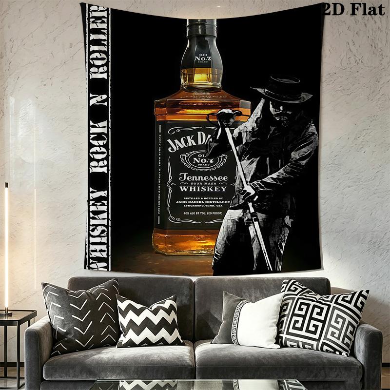 Jack Daniel'S Timeless Classic Tapestry Wallmounted Background Cloth Background Wall Hanging Cloth Wall Decoration Atmospheric Background Cloth