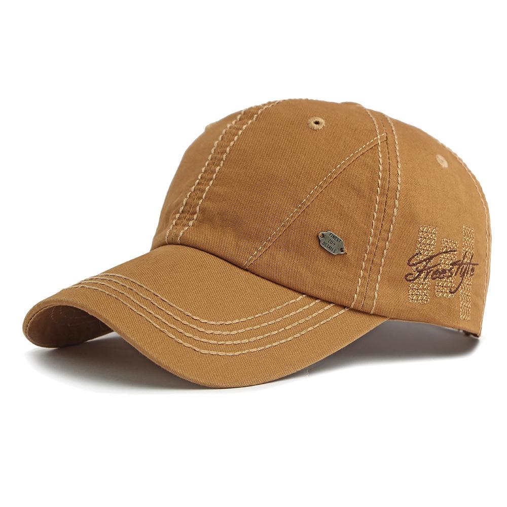 

Cotton Hat Women Baseball Cap Embroidered Cap Men s Sunscreen Hat темного кольору хакі