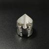 Spartan Warrior Helmet Skull Ring Adjustable Open Band Copper Vintage Unisex Jewelry Men Women
