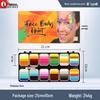 12-Color Washable Water-Soluble Face Paint for Kids' Halloween & Stage Makeup