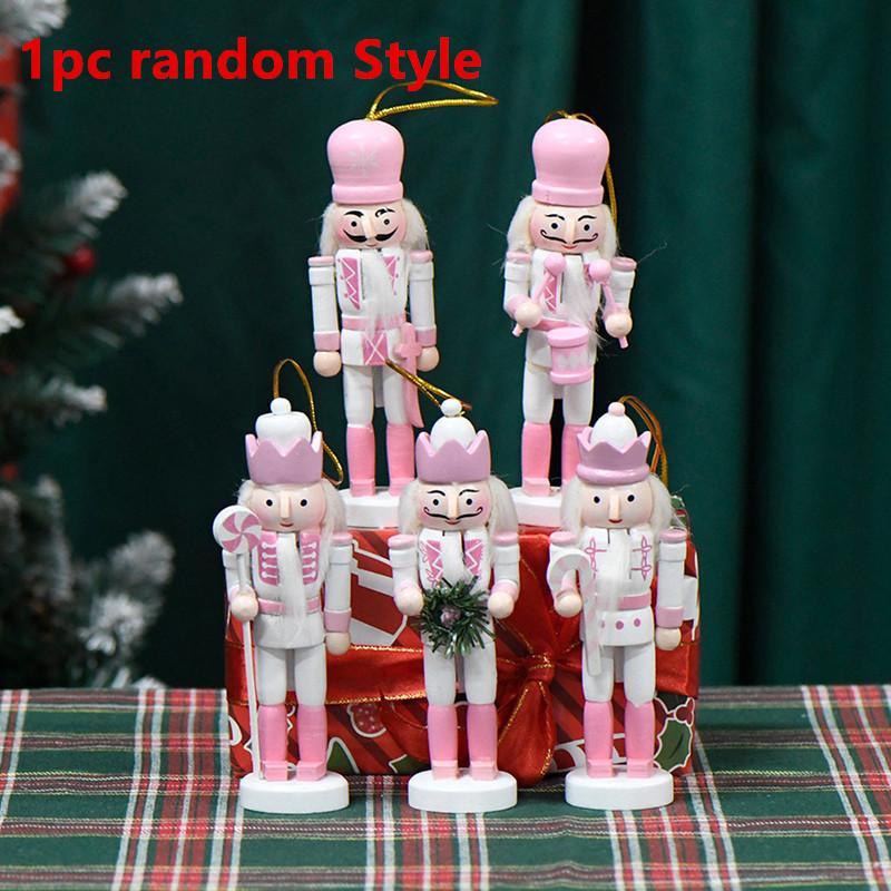1pc Cartoon Walnuts Soldiers Band Dolls Miniatures 13CM Nutcracker Puppet Ornaments Desktop Decoration Christmas Party Supplies