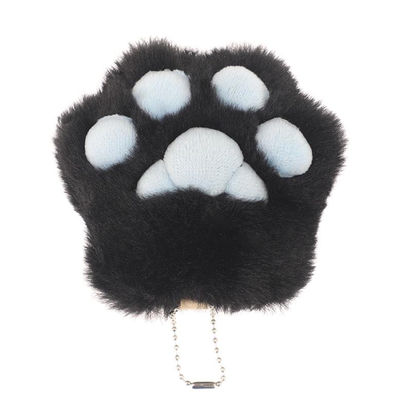Handmade Accessories Cute Plush Mobile Phone Chain Cat Paw Pendant Keychain Cat Paw Doll Accessories