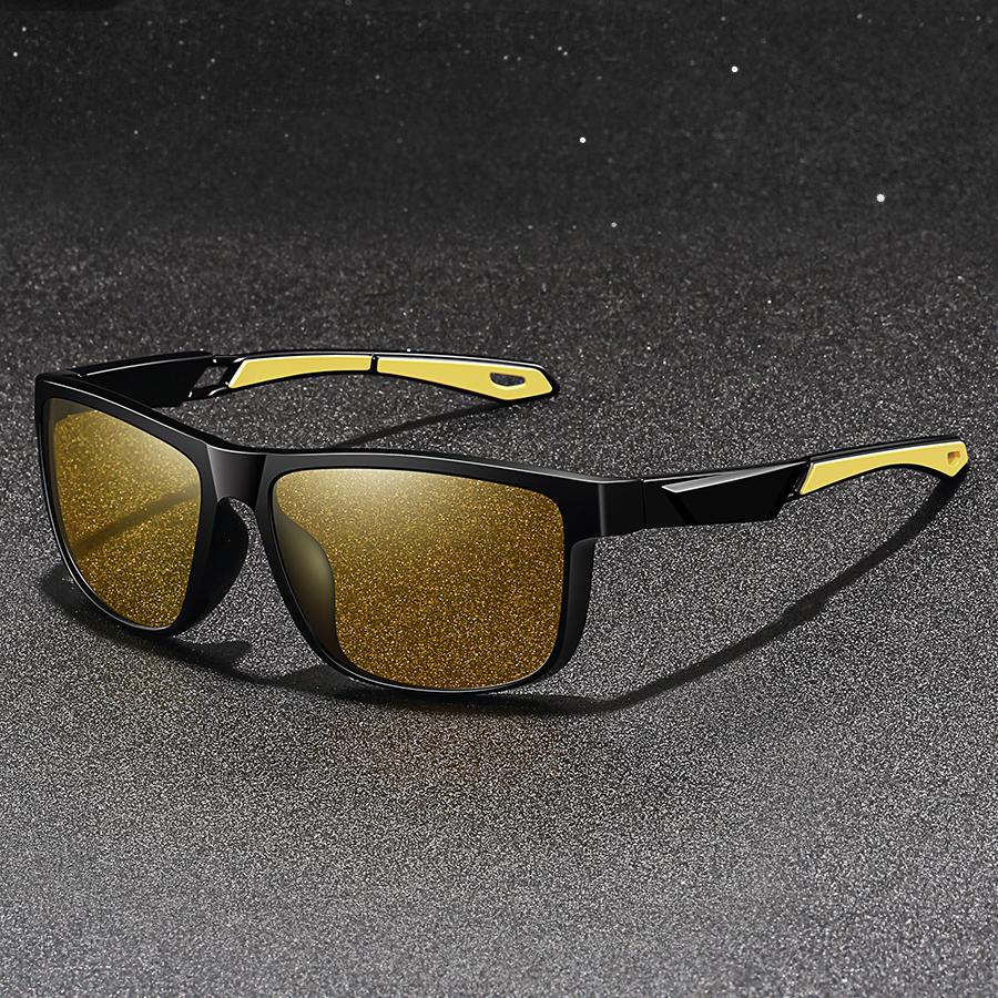 Fashion Vintage Square Frame Unisex Night Vision Glasses Anti Glare UV400 Eyewear Reduce Visual Fatigue