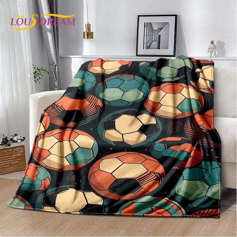 Football Field Soccer Sport Cartoon 29 Style Soft Blanket,Soft Throw Blanket for Home Bedroom Bed Sofa Travel Cover Child Gift