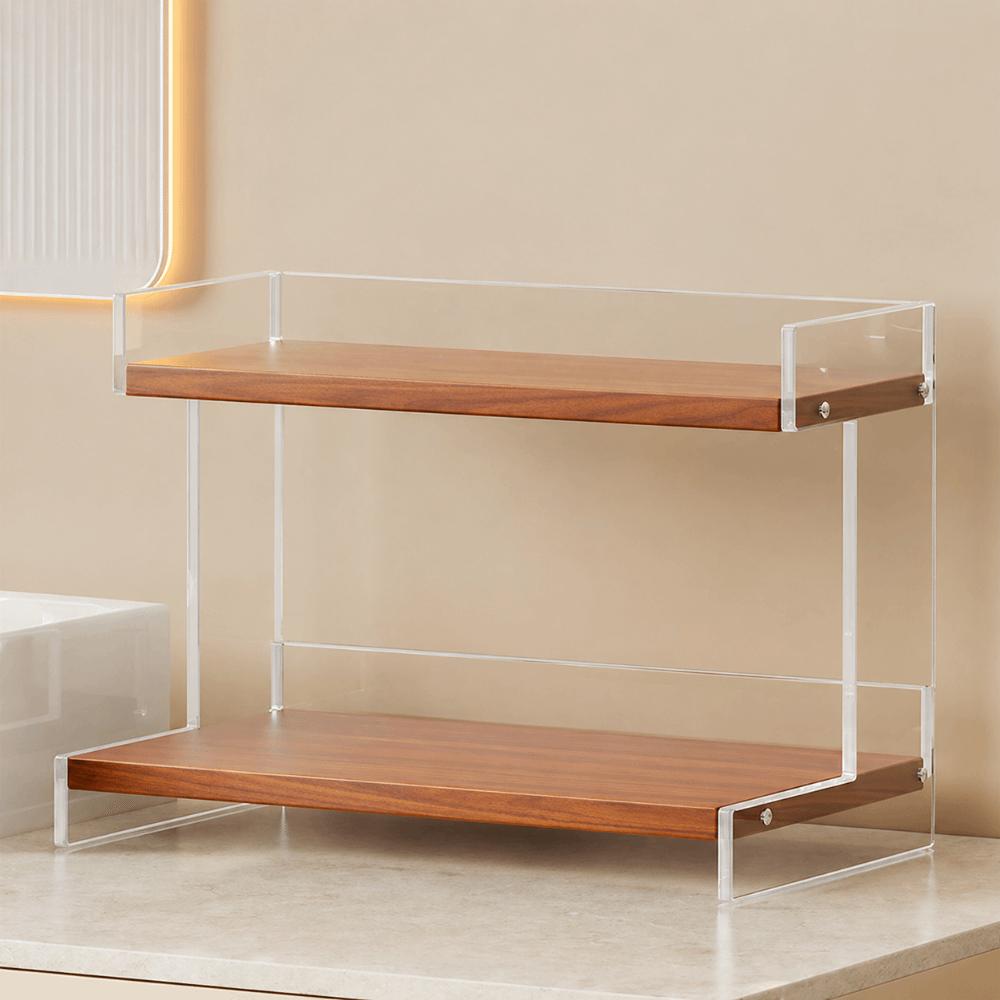 Durable Material Bathroom Storage Shelf Multi-layer Design Cosmetic Organizer  Vanity Sink style2