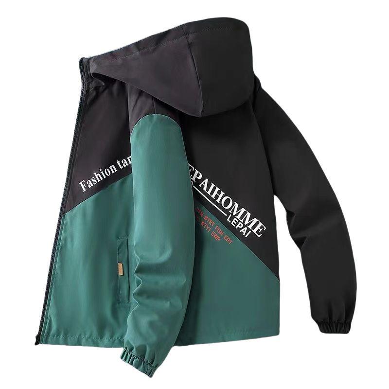 Men's Trendy Hooded Jacket for Teens - Lightweight Spring/Autumn Casual Coat