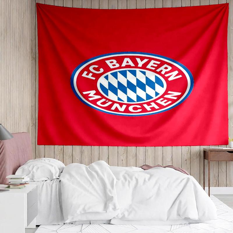 Bayern Munich Print Tapestry, Backdrop, Easy Setup, Ideal for Bedroom, Office & Living Room, with Aesthetic Wall Hanging Decor.