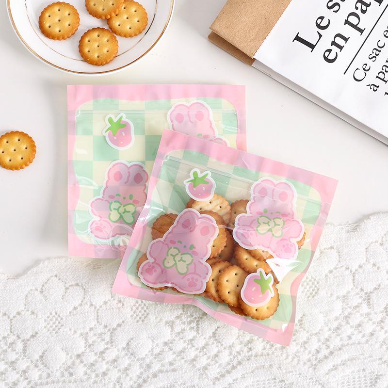 Cute Cartoon Self-Sealing Jewelry & Gift Bag - Transparent Back-to-School Packaging Mask Bag