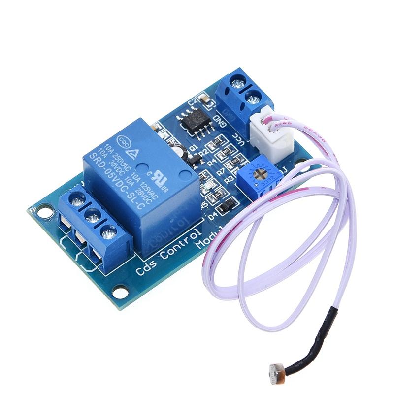 5V 12V Lichtsteuerungsschalter Fotowiderstand Relaismodul Detektionssensoren TZT 10A Helligkeit Automatisches Steuerungsmodul für Arduino